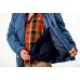 Куртка мужская утепленная синяя с подстежкой, артикул 146